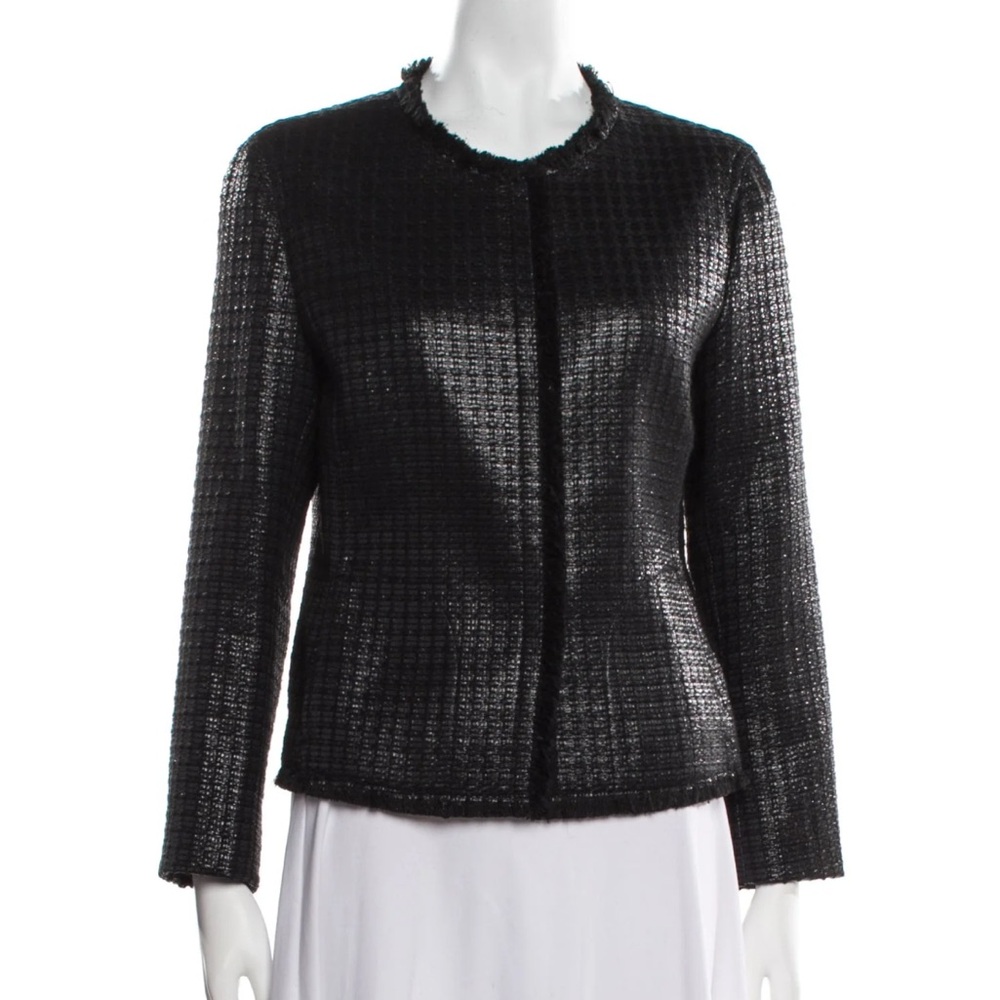 Akris Punto tweed pattern evening jacket